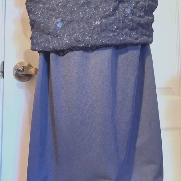 Adrianna Papell Navy Sequin Dress - Picture 16 of 16